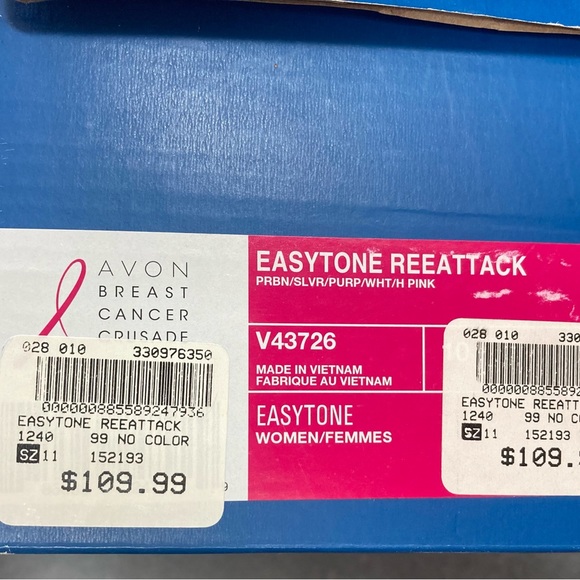 Reebok Size 11 White, Pink and Purple Easytone Reeattack Runners NWT - Picture 2 of 13